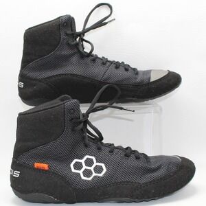 Rudis Alpha 2.0 Wrestling Shoes Mens 9.5 Black Charcoal CLT-0017-MC-9-5 High Top